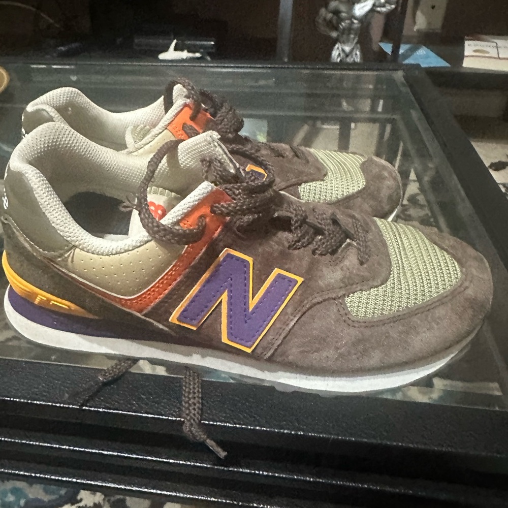 New Balance Brown and Purple Sneakers